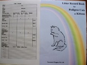 LITTER RECORD BOOK FOR KITTEN BREEDERS
