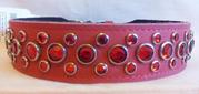 Daydream Leather Dog Collar Hot Pink 60cm ***SALE***