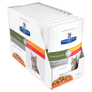 Hills Diet Metabolic + Urinary Stress Chicken Cat Food Pouch