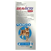 Buy Bravecto Plus For Medium Cats (2.8 – 6.25 Kg) Blue