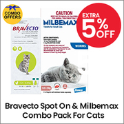 Buy Bravecto spot on and Milbemax for cats combo |Free Shipping