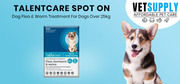 Buy Talentcare Spot On Dog Flea & Worm Treatment for Dogs Over 25kg 6 