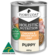 Buy Ivory Coat Holistic Nutrition Chicken & Brown Rice Loaf Puppy Wet 